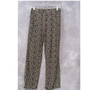 Kim Rogers Brown Print Capri Lounge Pants Petite S